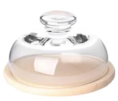 Pojemniki kuchenne - Altom POJEMNIK NA SER Z DREWNIANYM SPODEM ŚR.22CM (09-050/2) 5908214613311 - miniaturka - grafika 1