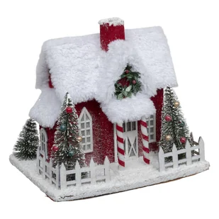 Dom Świętego Mikołaja, 24 x 18,5 cm - Ozdoby bożonarodzeniowe - miniaturka - grafika 1