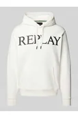 Bluzy męskie - Bluza z kapturem z prążkowanymi ściągaczami - Replay - miniaturka - grafika 1