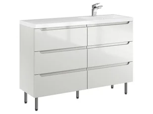 Szafka Stojąca Z Umywalką ETH 120 cm S Prawa - Kaszmir Wysoki Połysk - Szafki łazienkowe - miniaturka - grafika 1