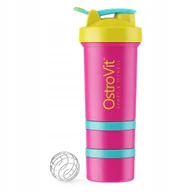Shakery i bidony sportowe - Shaker do Białka Odżywek OstroVit Premium 450 ml Miami Vibes Edition - miniaturka - grafika 1