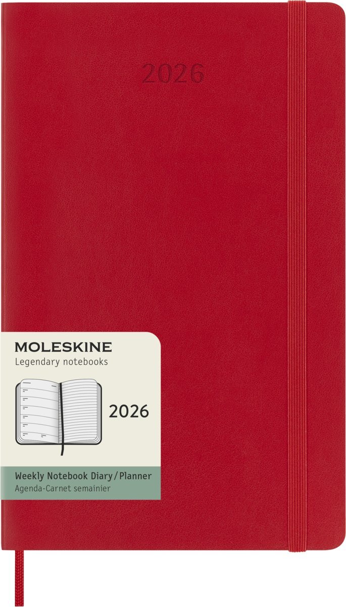 MOLESKINE kalendarz 2026 CZERWONY LARGE WEEKLY SOFT TYGODNIOWY (13x21)