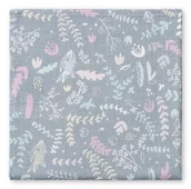 Pieluchy - Pieluszka BOTANIC GREY 50x50 cm - miniaturka - grafika 1