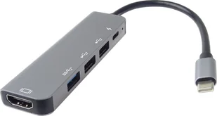 Adapter USB PremiumCord PremiumCord Adaptér USB-C na HDMI + USB3.0 + 2x USB2.0 + PDpower delivery - Adaptery i przejściówki - miniaturka - grafika 1