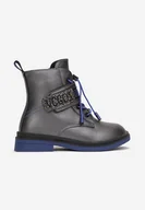 Botki damskie - Ciemnoszare Botki na Rzep Diomeope - miniaturka - grafika 1