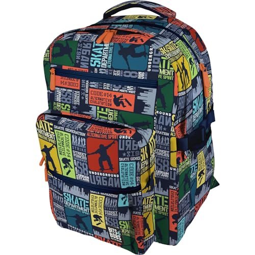 Grafoplás Duży plecak Bigpack Bits &Bobs Duży plecak szkolny Bigpack Unisex Dzieci (1 sztuka), Niebieski, 32x46x24cm, Szkolny