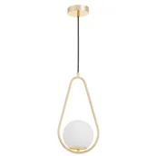 Lampy sufitowe - NOWOCZESNA LAMPA WISZĄCA ZŁOTA VERO 1C - miniaturka - grafika 1