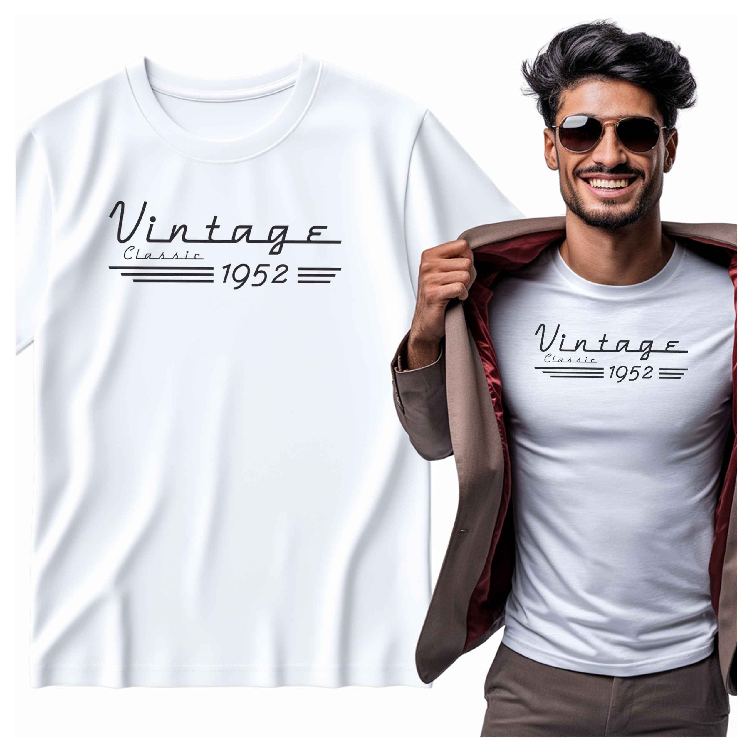 Koszulka Męska Vintage Classic 1952 motoryzacyjna