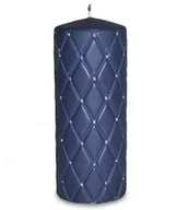 Świece - Abi Decoration Świeca Florencja granatowy matowy walec 17 cm 118828 AP - miniaturka - grafika 1