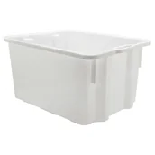 Szafy i regały magazynowe - B2B Partner Skrzynka biała sztaplowalno-gniazdowa 131-50 - miniaturka - grafika 1