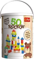 Klocki - Trefl, 61687, Zabawka drewniana, 50 klocków - miniaturka - grafika 1