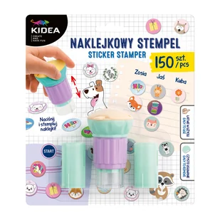 Stempel naklejkowy, 150 sztuk, Kidea - Szkolne artykuły papiernicze - miniaturka - grafika 1