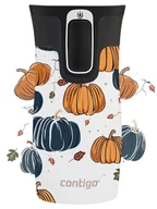 Kubki termiczne - Kubek termiczny Contigo West Loop Mini 300ml - Dynie - Biały metalik - miniaturka - grafika 1