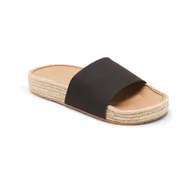 Klapki i japonki damskie - Damskie Klapki ROXY SLIPPYESPADRILL J SNDL ARJL101053-BLK – Czarny - miniaturka - grafika 1