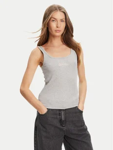 Guess Jeans Top W5YP35 KA0H1 Szary Regular Fit - Koszulki i topy damskie - miniaturka - grafika 1