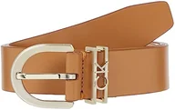 Paski - Calvin Klein Pasek damski Ck Must Ck Loop Belt 3,0 cm Pasek skórzany, Brązowy cukier, 125 - miniaturka - grafika 1