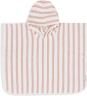Okrycia kąpielowe dla dzieci - Ręcznik ponczo kąpielowe z kapturem 65x62 cm Stripe różowy Jollein - miniaturka - grafika 1