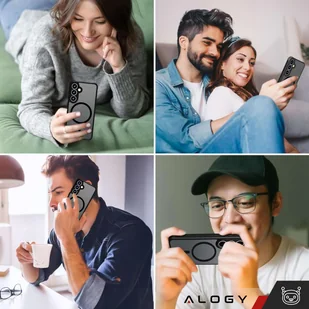 Etui do Samsung Galaxy S24+ Plus obudowa Mag Safe Case pokrowiec plecki na telefon MagMat matowe czarne + Szkło - Etui i futerały do telefonów - miniaturka - grafika 12