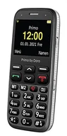 Latarki - Doro Primo 368 by GSM telefon komórkowy z dużym kolorowym wyświetlaczem, czujnik upadku, latarka, radio FM, kalendarz, w zestawie stacja ładująca, grafitowy, 360084 - miniaturka - grafika 1