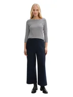 Koszulki i topy damskie - Tom Tailor Koszulka w kolorze biało-granatowym - miniaturka - grafika 1