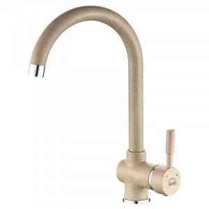 LAVEO BQX 468D LETE Bateria zlewozmywakowa stojąca z wylewką U Jednouchwytowa Sposób montażu: stojący Głowica: 35 mm Zasięg wylewki: 182 mm Wykończenie: beż - Baterie kuchenne - miniaturka - grafika 1