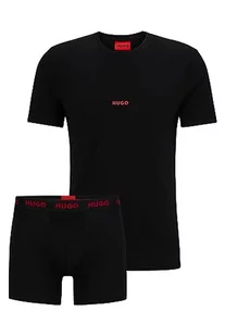BOSS Męski T-shirt i bokserki, zestaw prezentowy, bielizna, Black3, S - Koszulki męskie - miniaturka - grafika 1