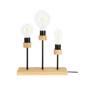 Lampy stojące - Britop Chandelle lampa stołowa 3-punktowa dąb olejowany/czarny 84149374 84149374 - miniaturka - grafika 1