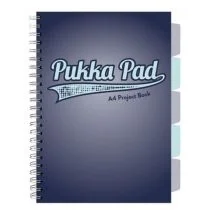 Pukka Project Book Navy A4 kratka 100 kartek 3 szt. - Zeszyty szkolne - miniaturka - grafika 1