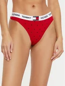 Majtki damskie - Tommy Hilfiger Stringi UW0UW05656 Czerwony - miniaturka - grafika 1