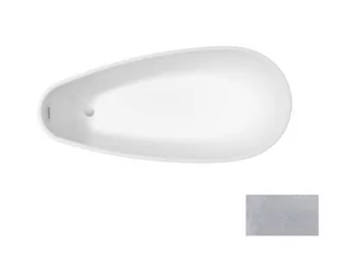 Besco WA-160-GSB GOYA A-LINE GLAM SREBRNA wanna wolnostojąca maskownica syfonu z przelewem biała 160 x 73 - Wanny - miniaturka - grafika 2