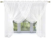 Firany - Firana Gotowa SZKOCJA 400x160 WOAL Firanka - miniaturka - grafika 1