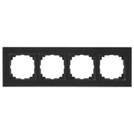 Wyłączniki światła i elektryczne - Ramka poczwórna Czarny FLAVIA ELEKTRO-PLAST - miniaturka - grafika 1