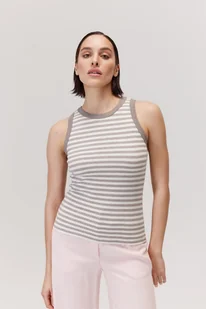 Top Neso pasy szare - Koszulki i topy damskie Top Neso pasy szare - Koszulki i topy damskie - miniaturka - grafika 1