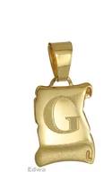 Wisiorki - Zawieszka złota literka G pr.585 - miniaturka - grafika 1