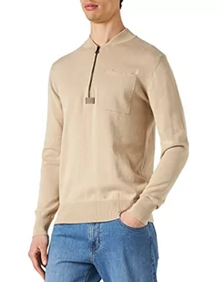 G-STAR RAW, Męska bluza Half Zip Pocket Knitted, Beżowy (Dk Brick C868-1214), XL - Bluzy męskie - miniaturka - grafika 1