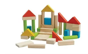 Plan Toys Zestaw 40 kolorowych klocków, - Klocki - miniaturka - grafika 1