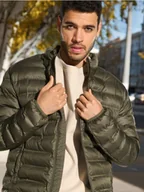 Kurtki męskie - Sinsay - Kurtka pikowana - khaki - miniaturka - grafika 1