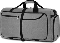 Torby podróżne - NEWHEY Duża składana torba podróżna 120 l czarna z przegrodą na buty - miniaturka - grafika 1