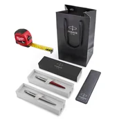 Zestawy piśmiennicze - Zestaw długopisów Parker Jotter w etui z torebką i taśmą mierniczą Prezent na Dzień Ojca - miniaturka - grafika 1