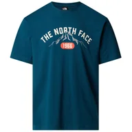 Koszulki sportowe męskie - Koszulka męska The North Face M S/S Tee Varsity Graphic Rozmiar: L / Kolor: niebieski - miniaturka - grafika 1