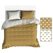 Pościel dla dzieci - Extrapościel Pościel bawełniana 110x140 R138 biała beżowa grochy 330N 344N - miniaturka - grafika 1