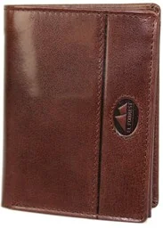 Portfel Męski Skórzany EL FORREST Duży Pionowy Bez Zapięcia Dwa Skrzydełka RFID 859 R 22 13 x 10 x 3 [cm] BRĄZOWY - Portfele - miniaturka - grafika 1