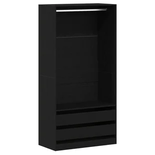 Szafa vidaXL w kolorze czarnego dębu 100x50x200 cm z materiału drewnopochodnego - Szafy - miniaturka - grafika 1