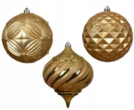 Bombki - Bombka choinkowa 20cm złota plastikowa 1 szt - miniaturka - grafika 1