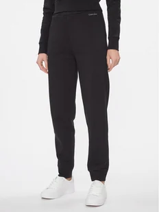 Calvin Klein Spodnie dresowe Metallic Micro Logo Jogger K20K206965 Czarny Regular Fit - Spodnie sportowe damskie - miniaturka - grafika 1