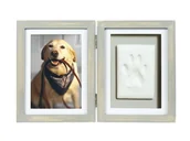 Ramki na zdjęcia - Pearhead Ramka z Odlewem Łapy Pupila Stojąca Grey - miniaturka - grafika 1