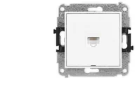 Gniazdka elektryczne - Karlik ICON Mechanizm gniazda komputerowego pojedynczego 1xRJ45, kat. 5e, 8-stykowy biały mat 25IGKBO-1 - miniaturka - grafika 1