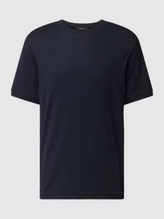Koszulki męskie - T-shirt z imitacji dzianiny - grafika 1
