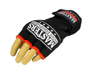 Masters FIGHT EQUIPMENT Bandaże bokserskie żelowe, BBŻ-1 czarne, rozmiar XL - Bandaże bokserskie - miniaturka - grafika 1