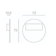 Oprawy, klosze i abażury - Oprawka RUEDA SHORT LED 1,8W 3000K 230V - stal szlifowana - miniaturka - grafika 1
